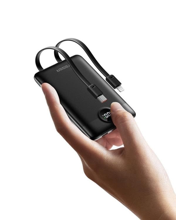 VEGER Powerbank 10000 mAh Type C / Lightning 22.5W C11 - Svart
