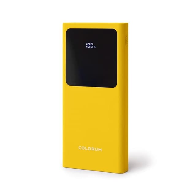 Colorum Powerbank 10000mAh 22.5W 1xUSB-C 1xMicro-USB 1xUSB-A - Gul