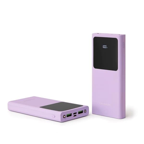 Colorum Powerbank 10000mAh 22.5W 1xUSB-C 1xMicro-USB 1xUSB-A - Lavendel