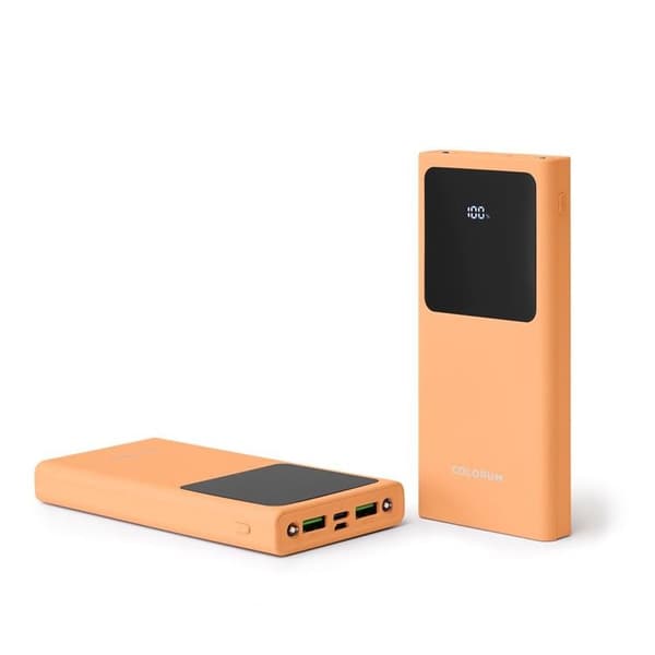 Colorum Powerbank 10000mAh 22.5W 1xUSB-C 1xMicro-USB 1xUSB-A - Peach