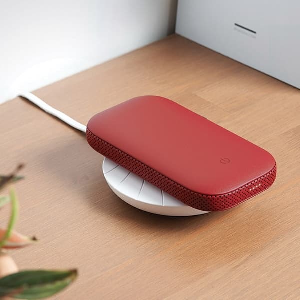 Lexon Trådlös PowerBank 5000mAh med Bluetooth-Högtalare - Röd