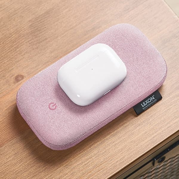 Lexon Trådlös PowerBank 5000mAh med Bluetooth-Högtalare - Rosa