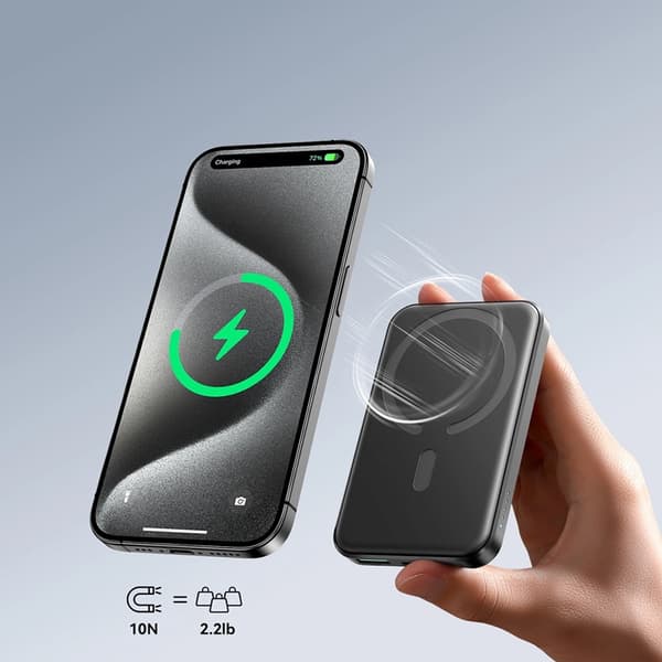 Joyroom Mini Magnetisk Trådlös Powerbank 5000mAh 20W - Svart