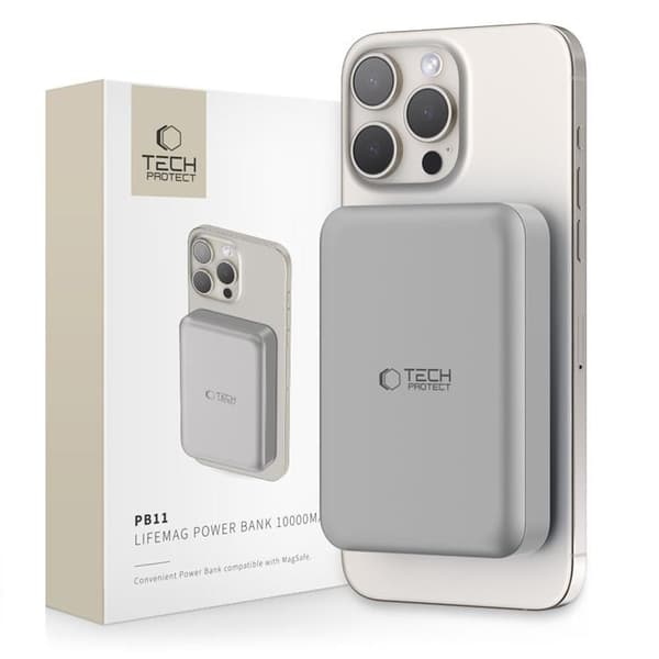 Tech-Protect Magsafe Trådlös Powerbank 10000mAh - Titanium