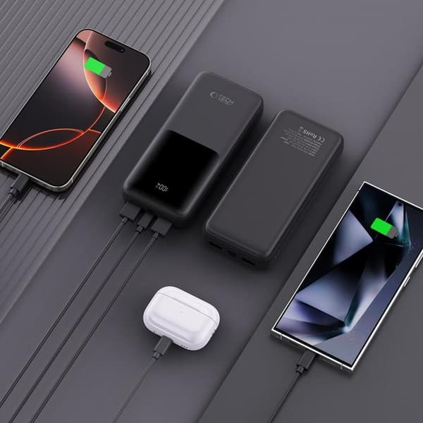 Tech-Protect Powerbank 20000mAh 22.5W - Svart