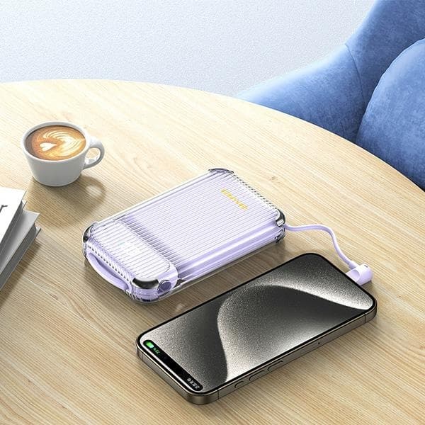 Awei Powerbank 10000mAh 22.5W Med USB-C/Lightning Kabel