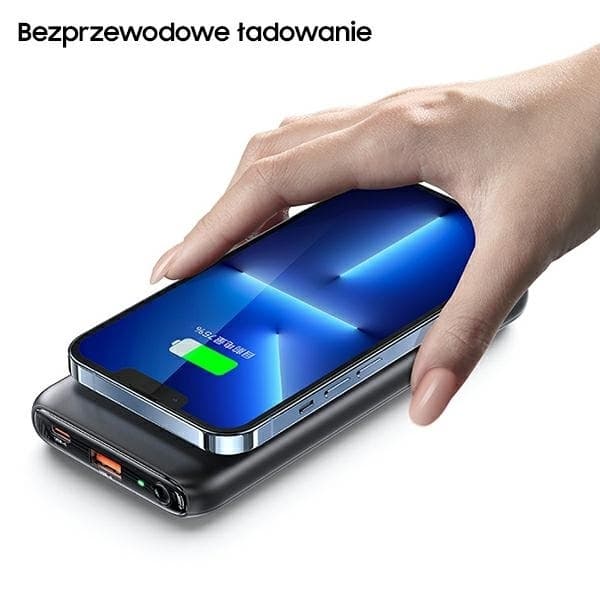 USAMS Magnetisk Trådlös Powerbank 10000mAh 20W PD QC 3.0 - Blå
