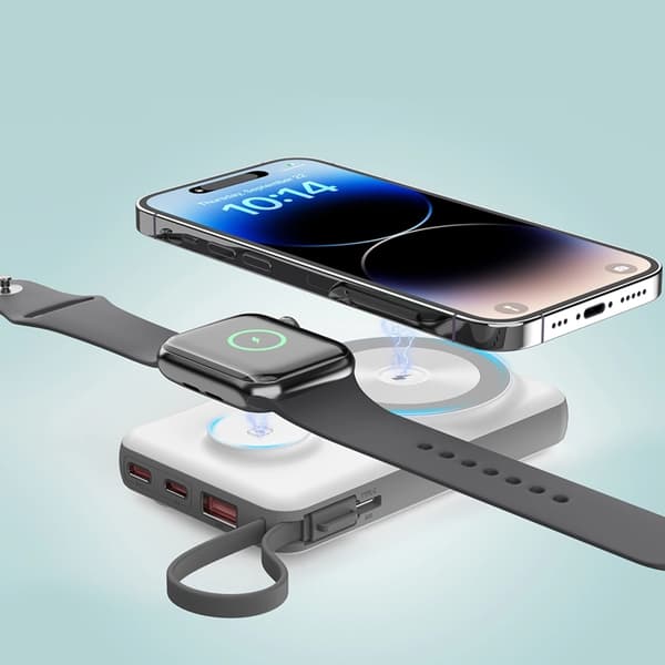 Choetech MagSafe Powerbank 10000mAh med Trådlös Laddare för Apple Watch/iPhone