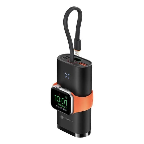 Forcell Powerbank för Apple Watch 10000 mAh 22.5W 3A - Svart