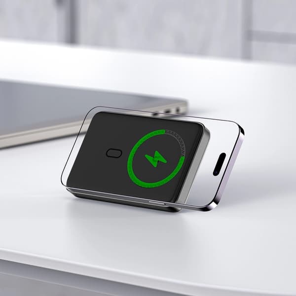 Acefast Trådlös Powerbank 10000mAh 20W med Kabel - Svart
