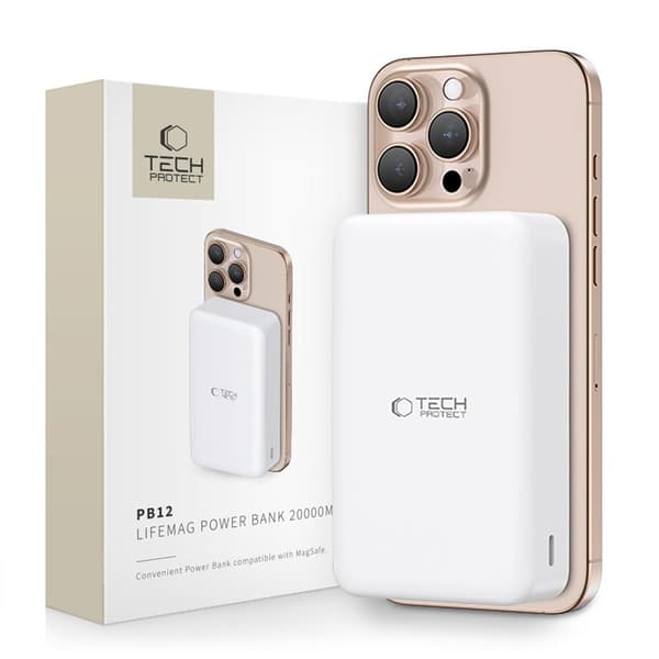 Tech-Protect Lifemag Magsafe Powerbank 20000 mAh - Vit