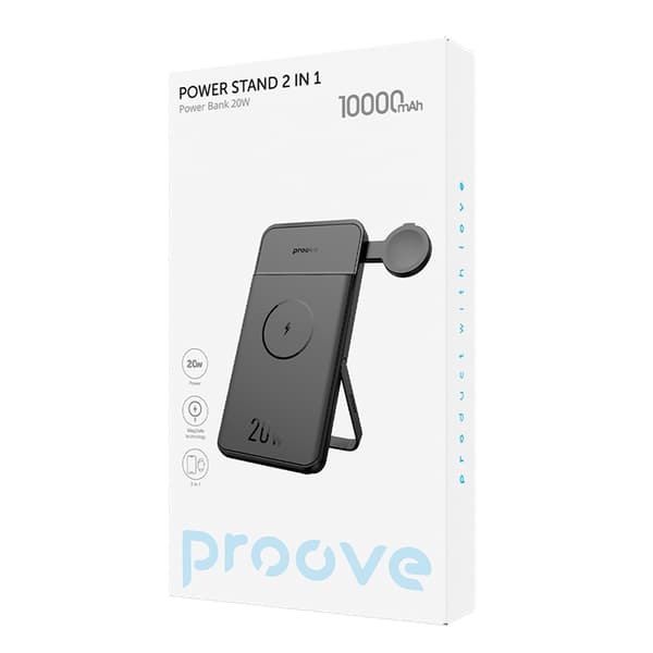 Proove 2in1 Powerbank 10000mAh 20W Power Stand - Svart