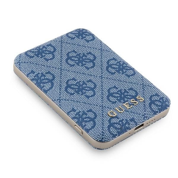 Guess Trådlös MagSafe Powerbank 5000mAh 15W 4G Metall Logo - Blå
