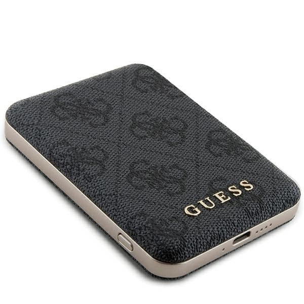 Guess Trådlös MagSafe Powerbank 5000mAh 15W 4G Metall Logo - Svart