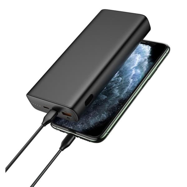 VEGER Powerbank 20000 mAh 100W PD QC 3.0 5A T100 - Svart