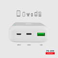 Miniatyrbild 3 av 4: SBS Powerbank 20000mAh Med MicroUSB - USB-C - USB-A - Vit