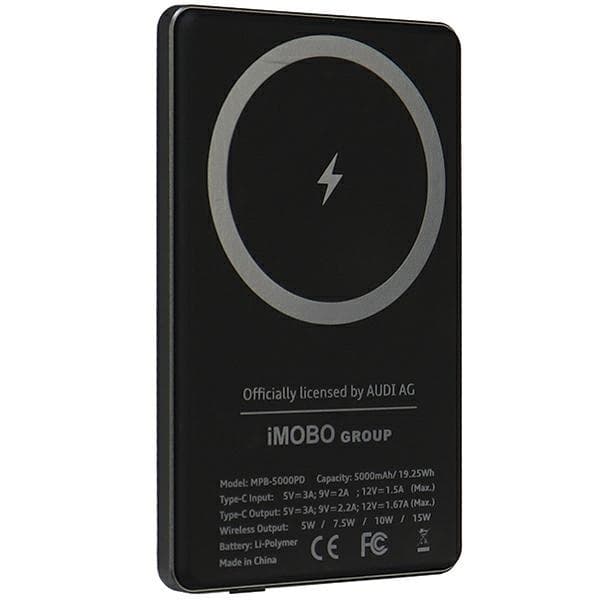 Audi Trådlös Magsafe Powerbank 5000mAh 15W Big Logo