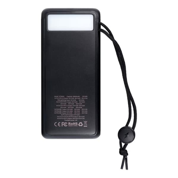 VEGER Powerbank 56000 mAh PD QC 3.0 5A 130W Tank Boost - Svart