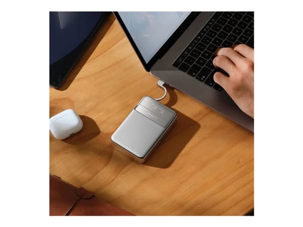 EcoFlow RAPID - Trådløs nødlader - magnetisk - 10000 mAh - 65 watt - PD 3.0 (24 pin USB-C) - sølv - Europa