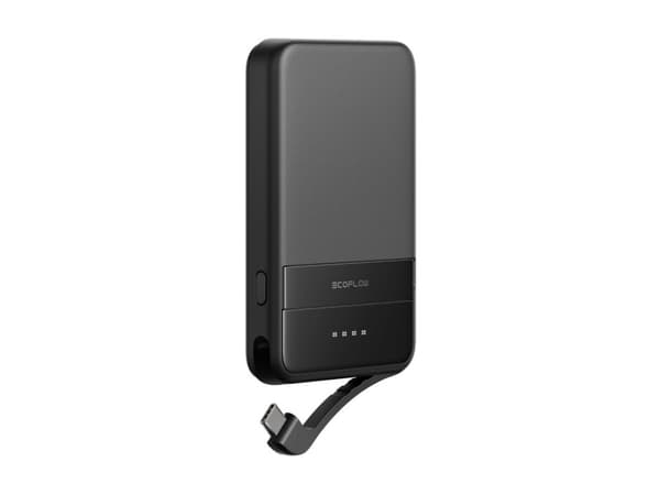 EcoFlow RAPID - Trådløs nødlader - magnetisk - 5000 mAh - 18.5 Wh - 30 watt - PD 3.0 (24 pin USB-C) - svart - Europa