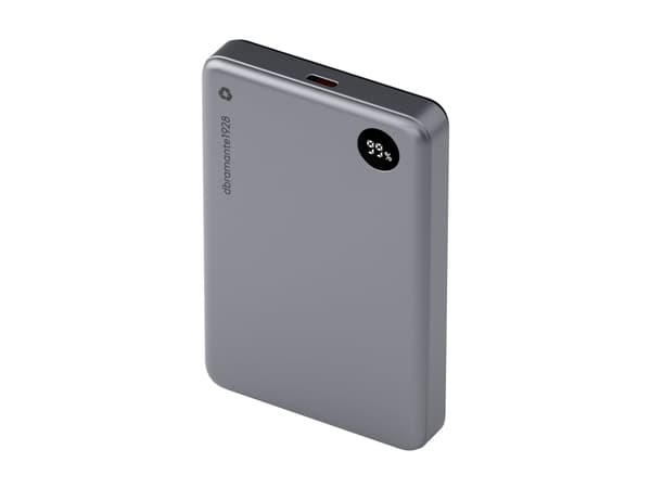 dbramante1928 re-charge - Strømbank - 10000 mAh - 38.5 Wh - 20 watt - 3 A - 2 utgangskontakter (magnetisk, 24 pin USB-C) - grå