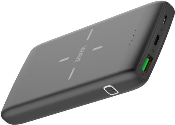 Wave QiPower reservestrømforsyning, 10 000 mAh, svart