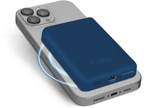 SBS TEBB5000MAG1CB, 5000 mAh, Trådløs lading, Blå