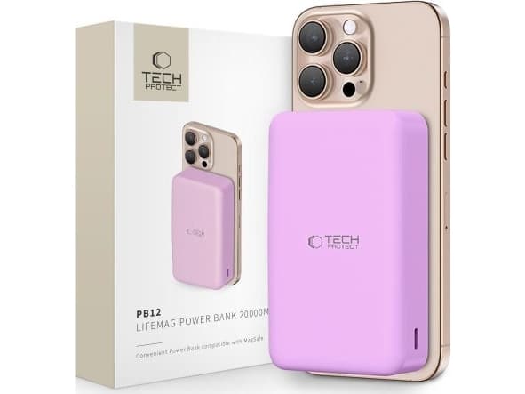 Tech-Protect TECH-PROTECT PB12 LIFEMAG MAGSAFE POWER BANK 20000MAH LILAC