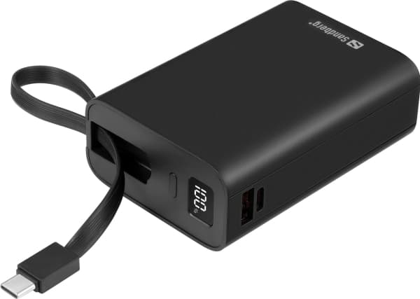 Sandberg Powerbank 20000 PD20W Connect, 20000 mAh, 3,85 V, Sort Sort