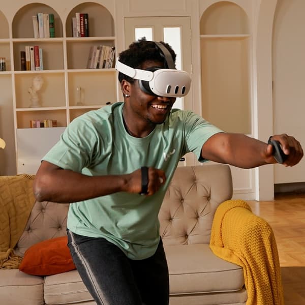 For Meta Quest 3/3S hodestropp VR-hodesett Myk putehodebånd Trykkreduserende
