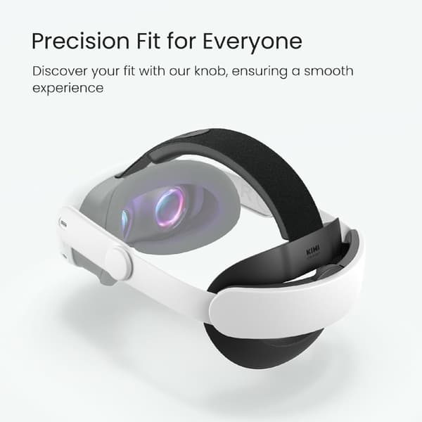 For Meta Quest 3/3S hodestropp VR-hodesett Myk putehodebånd Trykkreduserende
