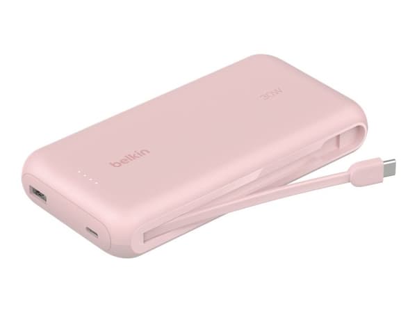 20k PD30w Integrated USB-C Cable Power B Rosa