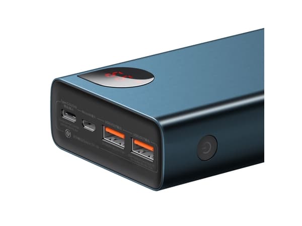 Baseus Adaman, 20000 mAh, Lithium polymer (LiPo), Quick Charge 4+, 65 W, Blå
