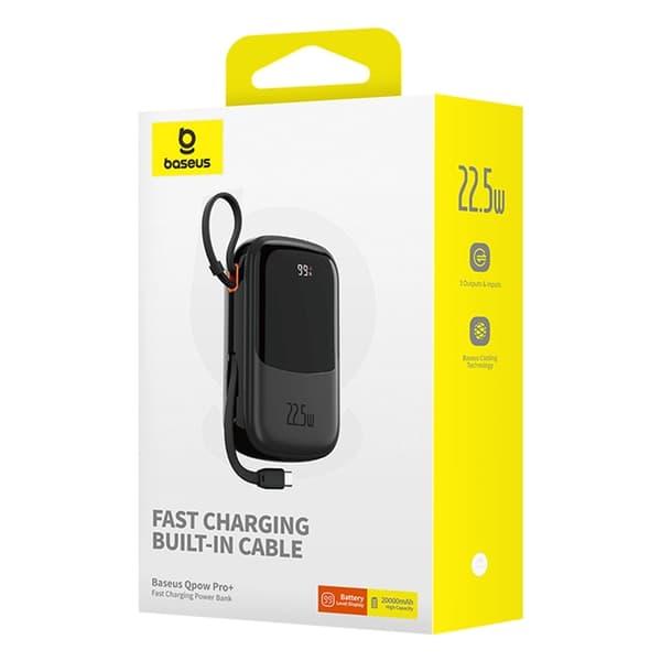 Baseus Powerbank 10000mAh 22.5W Qpow Pro Plus - Svart