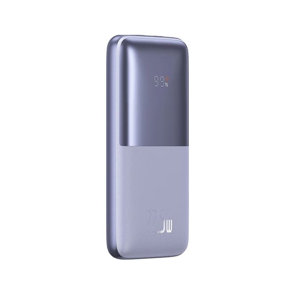Baseus Powerbank Qpow 20000mAh 22.5W med Inbyggd USB-C Kabel - Vit