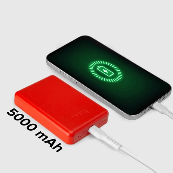 SBS MagSafe Trådlös Power Bank 5000 mAh USB-C - Röd