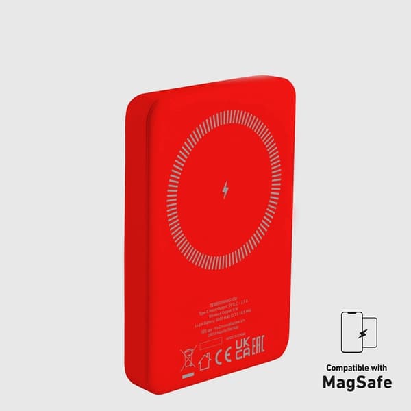 SBS MagSafe Trådlös Power Bank 5000 mAh USB-C - Röd