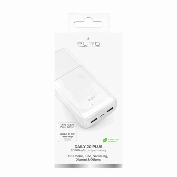 Puro Trådlös Powerbank 20000 mAh 22.5W DAILY 20 PLUS