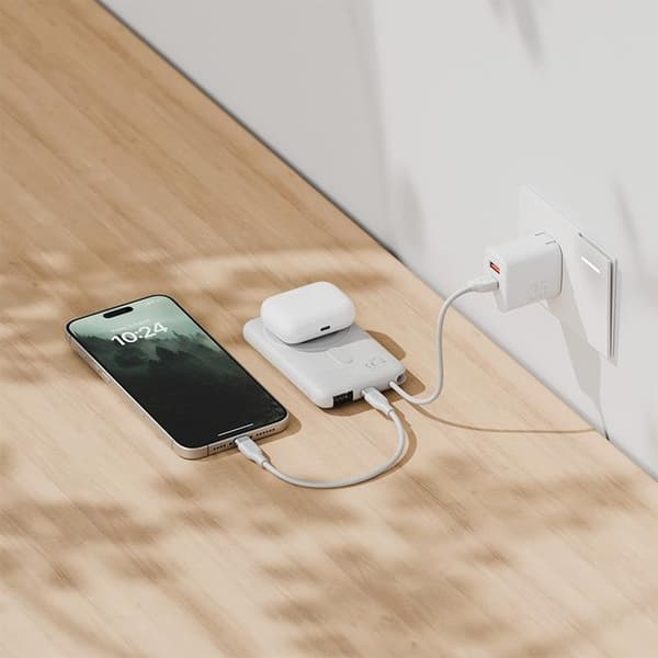 Bazic Fusion MagSafe PowerBank 10000mAh med USB-C Kabel - Grå