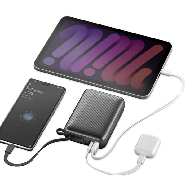Energea PowerBank 20000mAh 45W USB-C Kabel - Grå