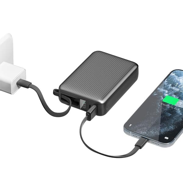 Energea PowerBank 20000mAh 45W USB-C Kabel - Grå