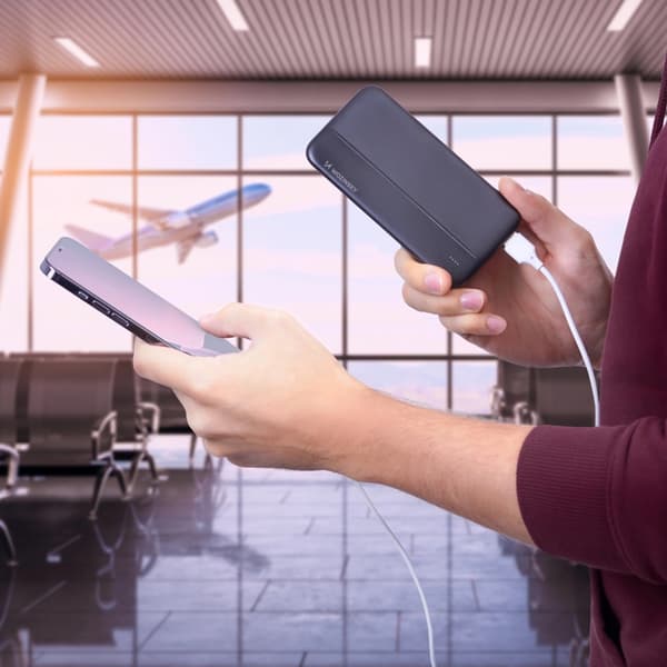 Wozinsky Powerbank 10000mAh Li-Po 2xUSB-A - Svart