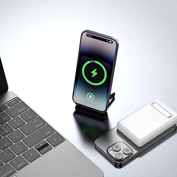Dudao MagSafe Powerbank 10000mAh 20W USB-A/USB-C - Vit