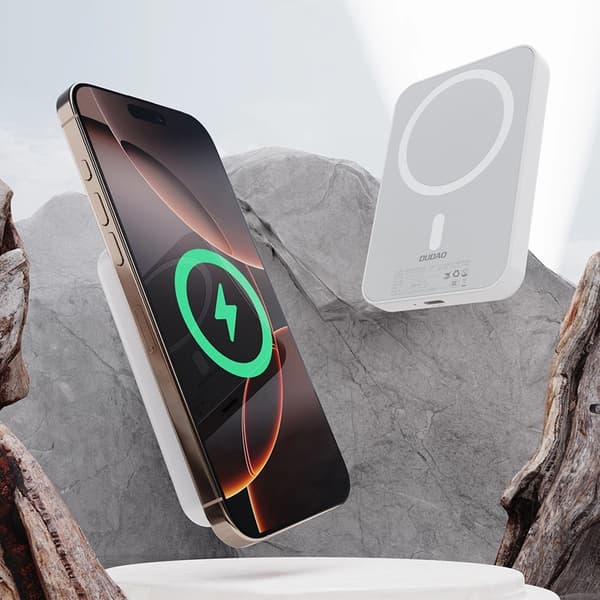 Dudao MagSafe Powerbank 10000mAh 20W USB-A/USB-C - Vit