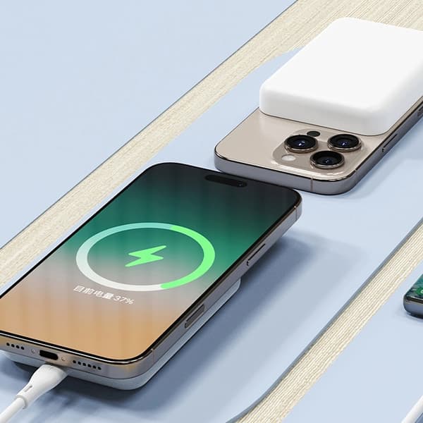 Dudao MagSafe Powerbank 10000mAh 20W USB-A/USB-C - Vit