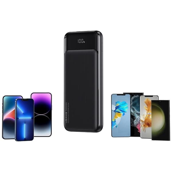 USAMS Powerbank 20000mAh XY Series - Svart
