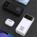 Miniatyrbild 3 av 5: Dudao Powerbank 30000mAh 22.5W PD med Kabel - Vit