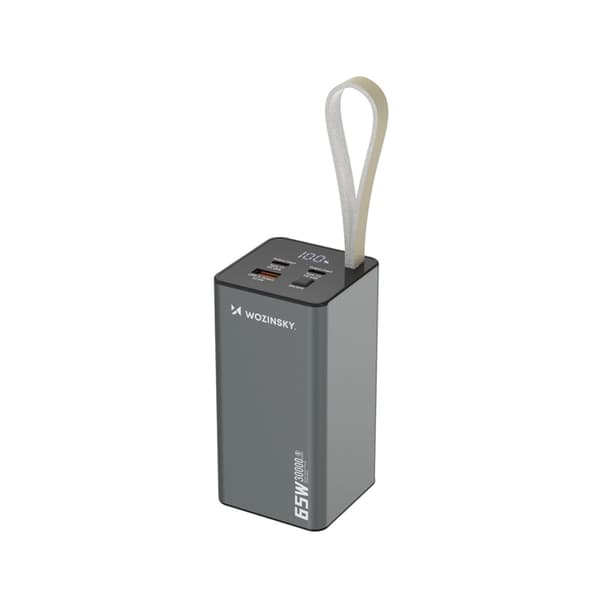 Wozinsky Powerbank 30000mAh 65W 2xUSB-C 1xUSB-A - Svart