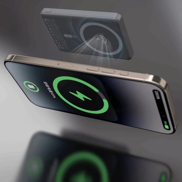 Dudao Magsafe Powerbank 10000mAh 22.5W K28 PD Ringstativ - Grå