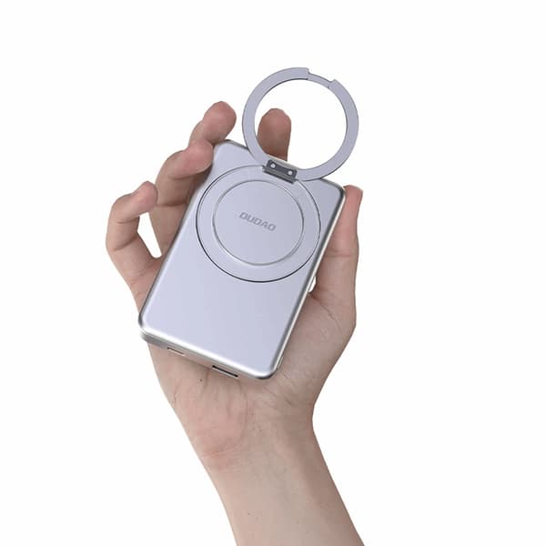 Dudao Magsafe Powerbank 10000mAh 22.5W K28 PD Ringstativ - Grå